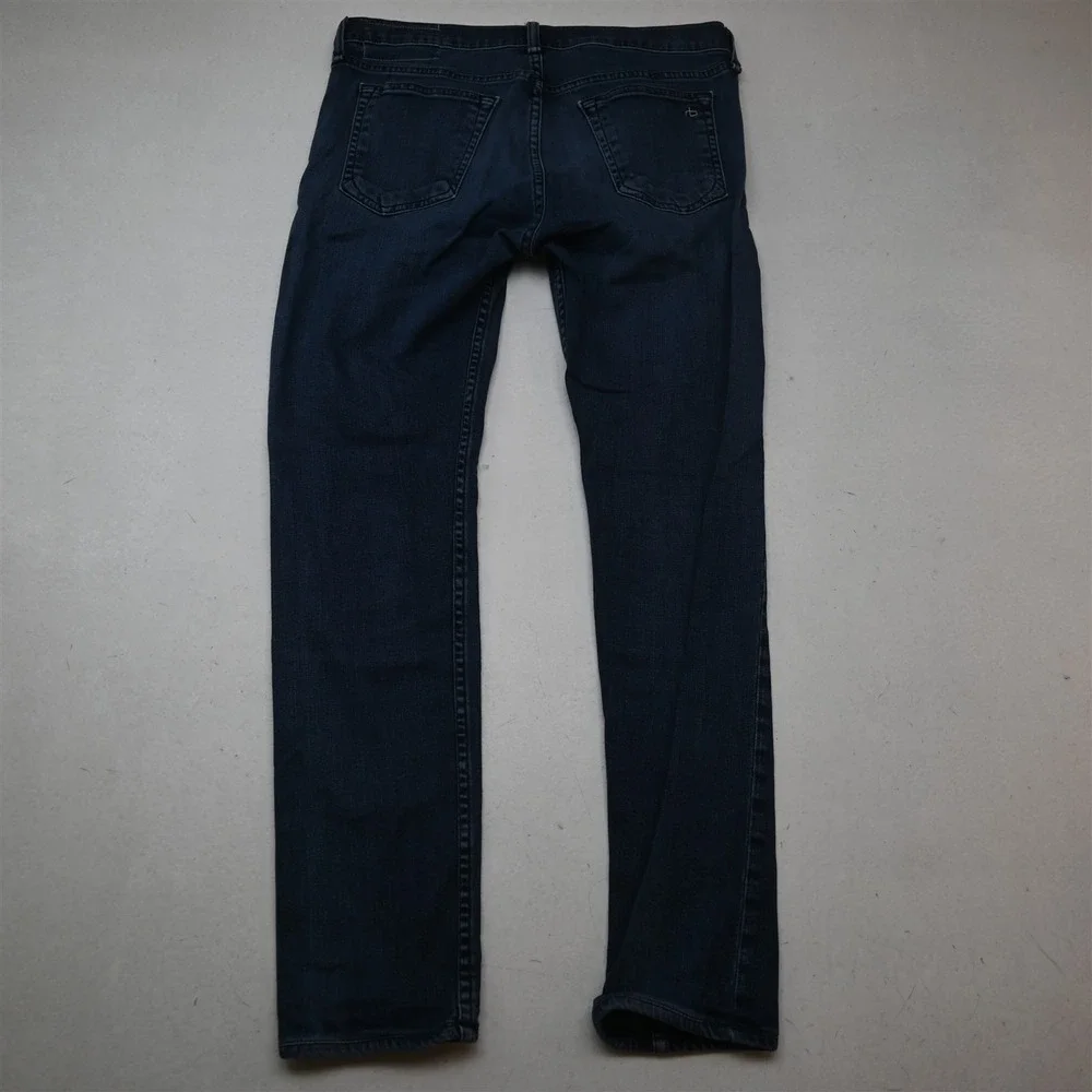 rag & bone 31x30 Dark Stretch Denim Fit 1 Extra Slim Mens Jeans